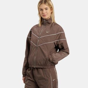 Nike Sportswear Windrunner Jacket Women's 2X Brown Crinkle Woven NWT